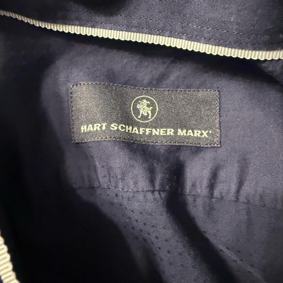 Men’s Hart Schaffner Marx short sleeve button down blue shirt Size medium - Picture 6 of 8